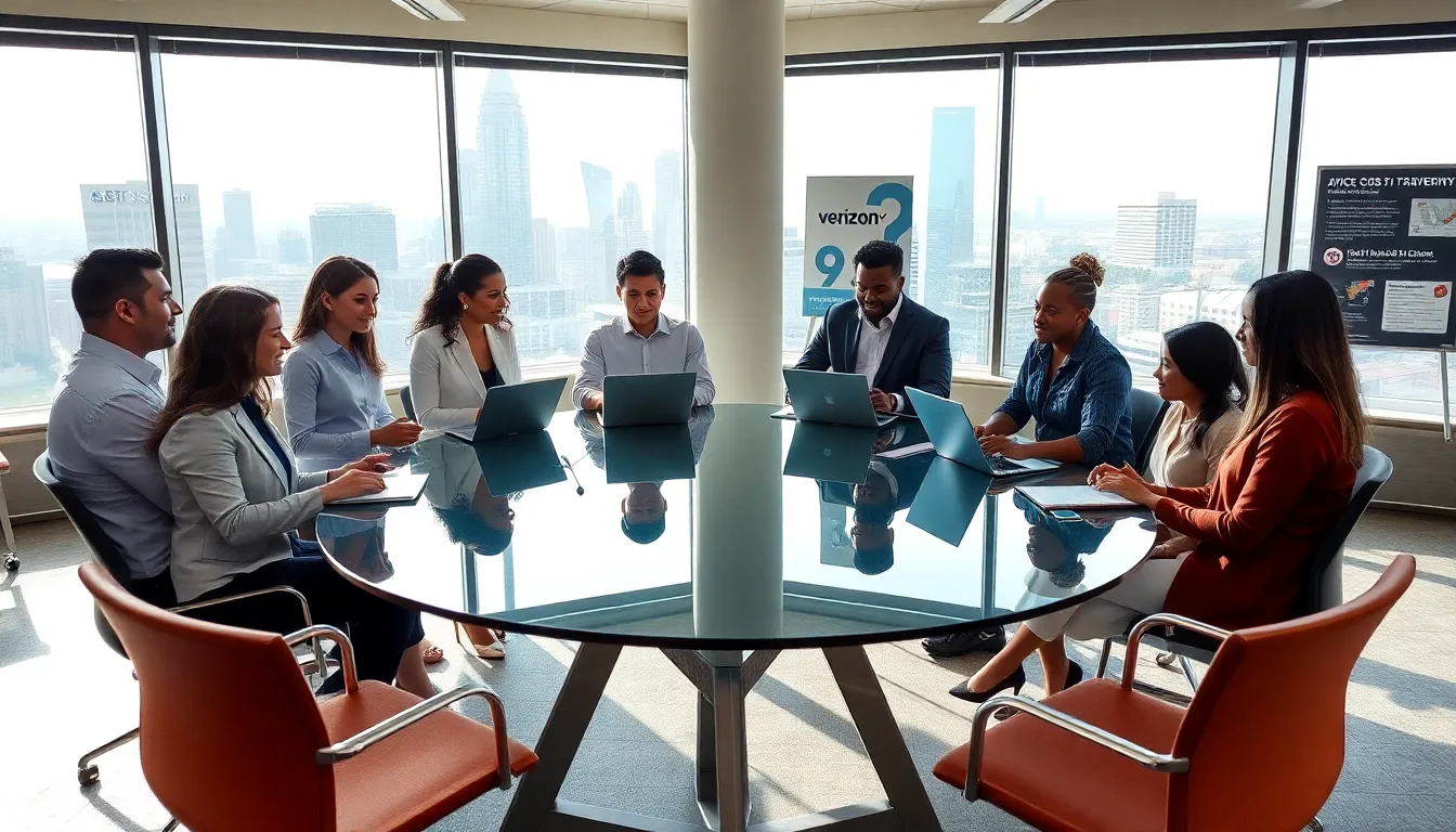 diverse team discussing in a modern Dallas office.
